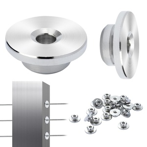 VEVOR Cable Railing Kit, 121 Pack 1/8″ Silver Cable Railing Protector Sleeves, T316 Stainless Steel Deck Cable Railing Hardware Kit, with A Free Drill Bit(Silver-Wheel)