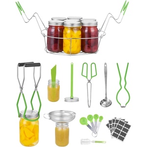 VEVOR Canning Supplies Starter Kit, 9 Pieces Stainless Steel Water Bath Canning Kit for Beginners, Canning Tools Set: Ladle, Measuring Spoon & Cup, Funnel, Tongs, Jar Lifter, Jar Wrench(9PCS+)