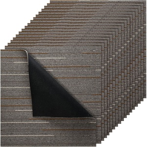 VEVOR Carpet Tiles Reusable, 20″x 20″ Carpet Squares with Padding Attached, Soft Padded Carpet Tiles, Easy Install DIY for Bedroom Living Room Indoor Outdoor (20 Tiles, Dark Gray), (55.5 sqft/Box)(Brown)