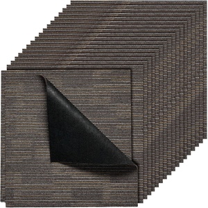 VEVOR Carpet Tiles Reusable, 20″x 20″ Carpet Squares with Padding Attached, Soft Padded Carpet Tiles, Easy Install DIY for Bedroom Living Room Indoor Outdoor (20 Tiles, Dark Gray), (55.5 sqft/Box)(Brown & Gray)