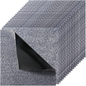 VEVOR Carpet Tiles Reusable, 20″x 20″ Carpet Squares with Padding Attached, Soft Padded Carpet Tiles, Easy Install DIY for Bedroom Living Room Indoor Outdoor (20 Tiles, Dark Gray), (55.5 sqft/Box)(Gray)