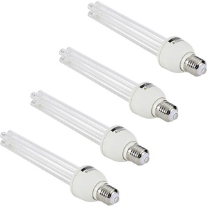 VEVOR Clean Light Bulb, 4 Pack, 25W Replacement Lamp with Ozone, 253.7 nm + 185 nm Wavelength Clean Light Bulb, E27 Universal, for 400 sqft Living Room, Classroom, Office, and Restaurant(25W/4PCS)