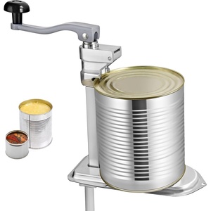 VEVOR Commercial Can Opener, 18.9″/48cm Long, Stainless Steel Manual Table Can Opener for Up to 11.8″/30cm Tall, Fixed with Clamp or Screws, Ergonomic Swing Handle & One Spare Knife, for Restaurants