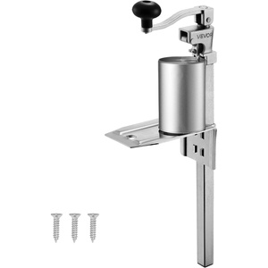 VEVOR Commercial Can Opener, Heavy-Duty Manual Tabletop Cans Opener for Cans Up to 11.8 in Height, Height-Adjustable Professional Can Openers Fixed with Screws, for Restaurant, Hotel, and Food Store(25 in (cans up to 11.8 in))