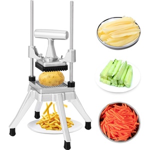 VEVOR Commercial Chopper with 4 Replacement Blades Commercial Vegetable Chopper Stainless Steel French Fry Cutter Potato Dicer & Slicer Commercial Vegetable Fruit Chopper for Restaurants & Home Kitche(3/8-inch)