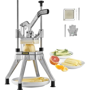 VEVOR Commercial Vegetable Fruit Chopper 3/8″ Blade Professional Food Dicer Kattex French Fry Cutter Onion Slicer Stainless Steel for Tomato Peppers Potato Mushroom Upgrade Style 3/8″