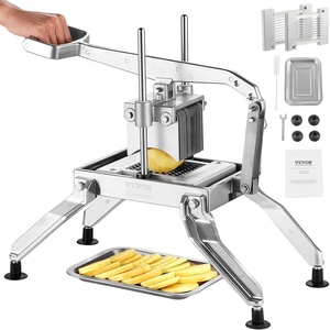 VEVOR Commercial Vegetable Slicer, 3/8″ and 3/16″ Tomato Slicer, Stainless Steel and Aluminum Alloy Vegetable Cutter Slicer, Manual Tomato Slicer with Non-slip Feet, for Tomatoes, Potatoes, Onions(1/4″ + 1/2″)