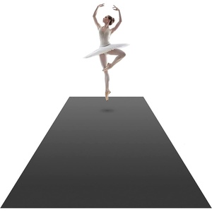 VEVOR Dance Floor Roll, 1.5mm PVC Dance Flooring Marley Dance Practice Floor Portable Grey/Black Roll Out Dance Floor Non-Slide & Wearproof Dance Mat for Ballet(6.6 x 15.7 ft, 6.6 x 49.2 ft)(6.6 x 15.7 ft)