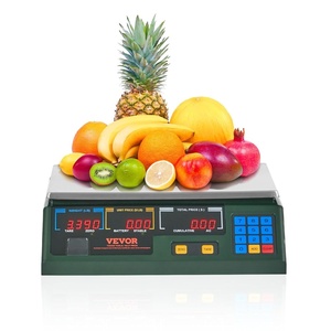 VEVOR Digital Price Computing Scale 66 LB Weight Scales, Connectable to a Label Printer, Commercial Grade Dual LCD Display for for Retail Outlet Store, Food, Meat Shop, Deli, Produce Farmers Market(66LB)