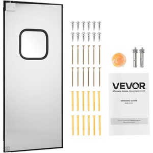 VEVOR Double Saloon Swinging Doors, 32″ W x 36″ H Arched Top Interior Swinging Cafe Doors, Premium Pine Wood, with Hinges & Hardware Kit, Easy to Install, for Hallway Kitchen Bar Pub Entrance, White(Silver)