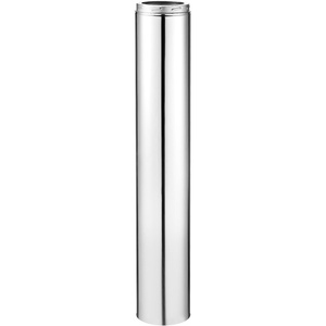 VEVOR Double Wall Insulated Chimney Pipe, 6 x 48 inch Stainless Steel (Inner 316,Outer 304) Stove Straight Pipe, Easy Installation & Thick Insulation Cotton for Indoor and Outdoor, 1 Pack,Silver(48 Inch)