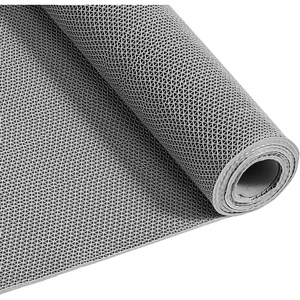 VEVOR Drainage Mat, 3 x 50 ft, PVC Non Slip Commercial Floor Mat, Wet Area Water Drain Splash Matting Hollow Doormat Roll, for Outdoor Indoor Restaurant Swimming Pool Patio Bathroom Washroom, Gray(Grey)