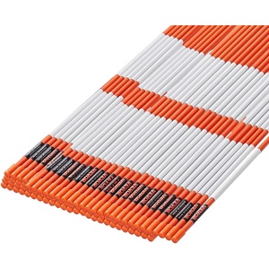 VEVOR Driveway Markers, 50Pcs 60 in Long 5/16 in Dia, Hi-Visibility Driveway Reflectors with 12 in Steel Drill Bits, Reflective Snow Sticks Fiberglass Pole for Parking Lots, Walkways, Snow Plowing(72 Inch)