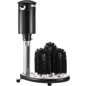 VEVOR Electric Commercial Glass Washer, 5-Brush Bar Glass Cleaner, 1200 Cups/Hour Wine Glass Cleaning Machine, Bar Glass Washer for Champagne Glasses, Beer Cups, Mugs, Perfect for Bars and Cafes(Glass Washer)