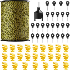 VEVOR Electric Fence Wire, 3366Ft 1026M Portable Polywire, 1/8″ Diameter 6 Stainless Steel Strands for Reliable Conductivity and UV, Rust Resistance, Fencing Rope Line for Horse, Cattle, Livestock(1640Ft 500M)