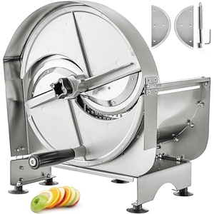 VEVOR Electric Vegetable Slicer, 0-0.5″/0-12mm Thickness Adjustable Commercial Slicer Machine, Convertible to Manual, Stainless Steel Food Cutter Slicing Machine, for Potato, Lemon, Tomato, Apple(Manual-Commercial-Stainless Steel)
