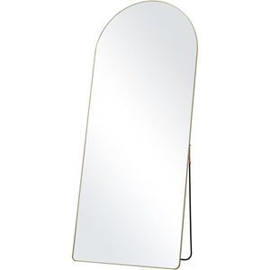 VEVOR Full Length Mirror, 71” x 30” Large Gold Arched Floor Mirror with Stand Aluminum Alloy Frame, Free Leaning Hanging Wall Mounted, Full Body Mirror for Bedroom Living Room(71″L x 30″W)