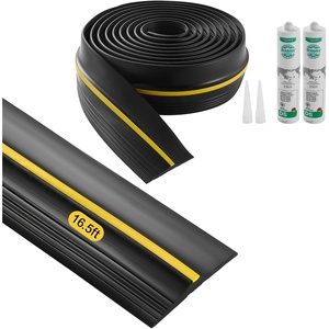 VEVOR Garage Door Threshold and Bottom Seals Kit, 16 FT U Shape+O Ring Universal Garage Door Bottom Seal Weatherstrip PVC, Combine with Weatherproof Garage Threshold Seal Strip with Adhesive, Black(16.5 Feet)