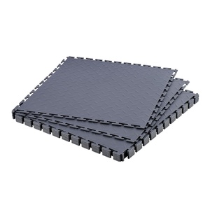 VEVOR Garage Floor Tiles 20.2 x 20.2 x 0.2 inch, Interlocking Ease of Installation Diamond Plate Slip-Resistant Texture Non-Slip Sturdiness, for Garages, Warehouse, Tool Room, Graphite Gray, 8 Pack(Graphite Gray)