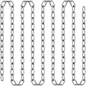 VEVOR Grade 30 Chain 1/4 Inch by 100Ft Length Grade 30 Proof Coil Chain Zinc Plated Grade 30 Chain for Towing Logging Agriculture and Guard Rails(3/16 Inch x 100 Ft)