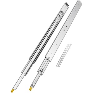 VEVOR Heavy Duty Drawer Slides 36 Inch 500 lb, 1 Pair Full Extension Side Mount Ball Bearing Rails with Dual Lock for Industrial Cabinets Tool Chests and Workbenches(48Inch)
