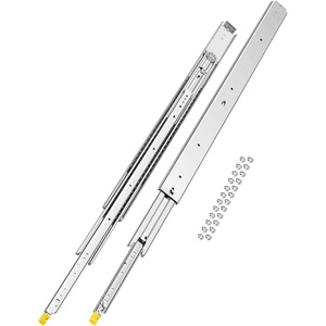 VEVOR Heavy Duty Drawer Slides 36 Inch 500 lb, 1 Pair Full Extension Side Mount Ball Bearing Rails with Dual Lock for Industrial Cabinets Tool Chests and Workbenches(44 inch)
