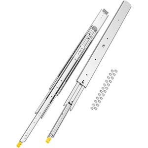 VEVOR Heavy Duty Drawer Slides 36 Inch 500 lb, 1 Pair Full Extension Side Mount Ball Bearing Rails with Dual Lock for Industrial Cabinets Tool Chests and Workbenches(38 inch)