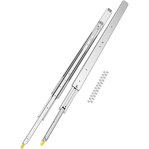 VEVOR Heavy Duty Drawer Slides 36 Inch 500 lb, 1 Pair Full Extension Side Mount Ball Bearing Rails with Dual Lock for Industrial Cabinets Tool Chests and Workbenches(60 Inch)