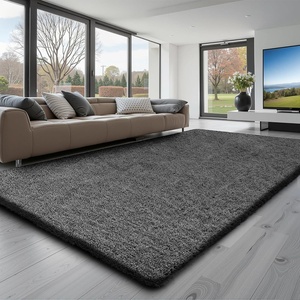 VEVOR Indoor Plush Area Rug, 5×8 ft Plush Carpet, Living Room Area Rug Fluffy with Triple-Layer Material, Grey Soft Thick Pile Shag Rugs for Bedroom Sunroom, Non-Shedding & Non-Woven, Slip-Resistant(Grey)