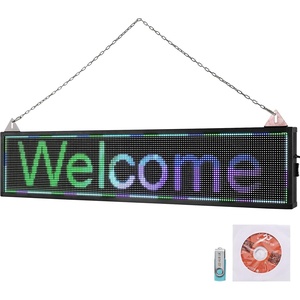 VEVOR LED Scrolling Sign, 40″ x 9″ WiFi & USB Control, Full Color P6 Programmable Display, Indoor High Resolution Message Board, High Brightness Electronic Sign, Perfect Solution for Advertising