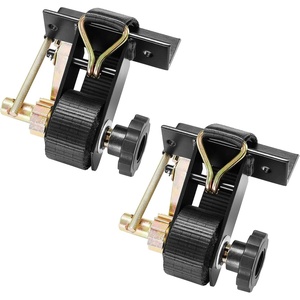 VEVOR Ladder Rack Ratchet Straps, 1.4″ Black Square Tube Mount, 1.5” Wide x 7.5′ Long Black Ladder Rack Straps with Double J-Hooks, 500 lbs Load Heavy Duty, Cargo Buckle Lock Strap (4 Pack)(Black Square Tube-2 Pack)
