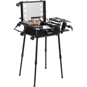 VEVOR Makeup Train Case Professional Makeup Storage Organizer Box Make Up Carrier for Women and Girls(Makeup Case With Stand)