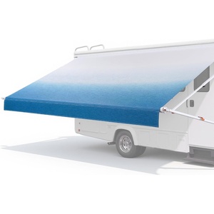 VEVOR Manual RV Awning Complete Kit, 10.12FT Retractable RV Awning with Aluminum Alloy Frame & Waterproof PVC Fabric, Outdoor Camping Trailer Awnings Fit Most RVs (10FT Type, Gradient Gray)(17 FT)