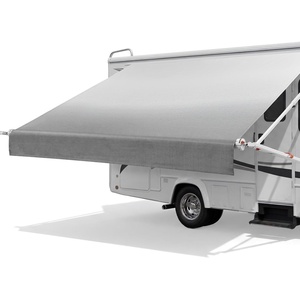 VEVOR Manual RV Awning Complete Kit, 10.12FT Retractable RV Awning with Aluminum Alloy Frame & Waterproof PVC Fabric, Outdoor Camping Trailer Awnings Fit Most RVs (10FT Type, Gradient Gray)(10 FT)