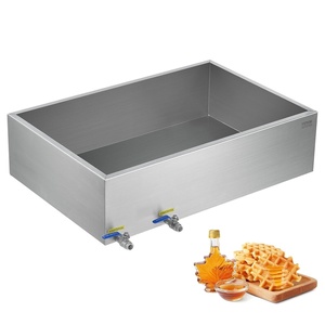 VEVOR Maple Syrup Evaporator Pan, 24.9 Gal, 24 x 24 x 10 Inch Maple Syrup, 304 Stainless Steel Maple Syrup Pan, Evaporator Pan with 1 Valve and 3 Heating Methods, for Home, Outdoor(36 x 24 x 9.5 Inch)