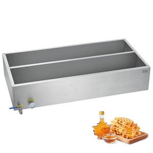 VEVOR Maple Syrup Evaporator Pan, 24.9 Gal, 24 x 24 x 10 Inch Maple Syrup, 304 Stainless Steel Maple Syrup Pan, Evaporator Pan with 1 Valve and 3 Heating Methods, for Home, Outdoor(48 x 24 x 9.5 Inch)