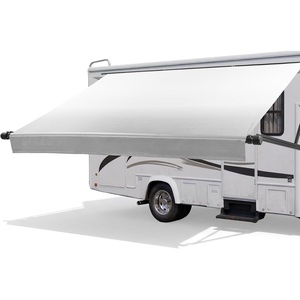 VEVOR Motorized RV Awning Complete Kit, 15.06FT Electric Retractable RV Awning with Aluminum Alloy Frame & Waterproof Fabric, Outdoor Camping Trailer Awnings Fit Most RVs (15FT Type, Gradient Black)(21 FT)