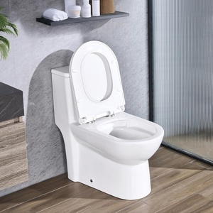 VEVOR One-Piece Toilet, Elongated Toilet Vortex Left Flush 1.28 GPF, Toilets for Bathroom with Comfortable Chair Seat, Standard Height, Easy-Clean Skirted Design, 12 inch Rough-In, White + Silver(10″ Rough-in & Dual Flush 1.1/1.6 GPF)