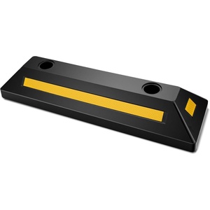 VEVOR Parking Stopper, 16 Inch 2 Pcs Heavy Duty Parking Aid for Garage, PP Curb Garage Floor Stopper with Reflective Strips, Vehicles Gadgets for Cars Vans Trucks Tire Wheel Guide Block Stops Bumpers(21.6 Inch 2 Pcs)