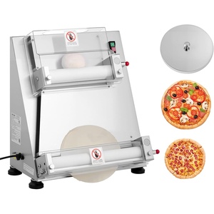 VEVOR Pizza Dough Roller Sheeter, 3-14 Inch Automatic Stainless Steel Pizza Press, Commercial Electric 370W Pasta Maker Machine, 260 pcs Per Hour, Adjustable Thickness, with Dough Press Lid(3-16 inch)