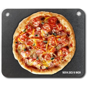 VEVOR Pizza Stone, 20 x 14 x 0.67 in Rectangular Pizza Stone, Extra Large Baking-Stone with Scraper, 1450℉ Heat-Resistant Cordierite, for Oven, BBQ Griller, Baking Bread & Pizza(16″ x 14.5″ x 3/8″ Rectangular)