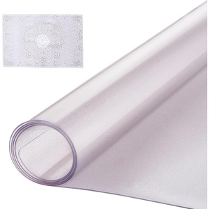 VEVOR Plastic Table Cover, 24 x 48 Inch 1.5 mm Thick Frosted PVC Desk Mat Protector, Waterproof & Easy Cleaning Desk Pad Tablecloth, for Office, Dresser, Dining Room,Night Stand(48″ x 24″ (Rectangular))