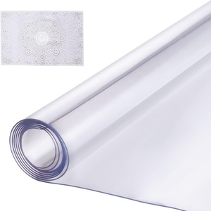 VEVOR Plastic Table Cover 42 x 78 Inch, 2 mm Thick Clear Table Protector, Rectangle Clear Desk Mat, Waterproof & Easy Cleaning for Office Dresser Night Stand(48″ x 48″ (Square))