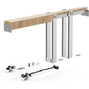VEVOR Pocket Door Frame Kit, for 24-36 in Wide 84 in High Door, Pocket Door Kit with Two-Way Soft Close Mechanism, Slide Smoothly Quietly, Easy to Install, Premium Galvanized Steel, for Living Room(30″x80″)