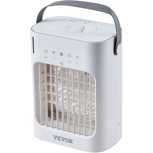 VEVOR Portable Air Conditioner, 4-in-1 Evaporative Air Cooler, 3-Speed Mini Air Conditioner with 0-7H Smart Timer, 700ml Water Tank, 7-Color Light, Personal Mini Desk AC Fan for Bedroom Office Room