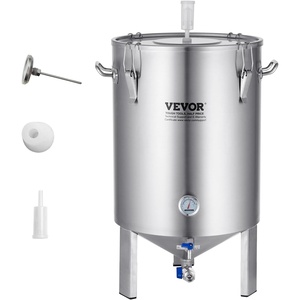 VEVOR Pressure Fermenter 15 PSI, 8 Gal/30L All-in-One Stainless Steel Conical Secondary Fermentation Bucket, for Wine, Beer Brewing Equipment(16 Gal-Fermenter1.0)