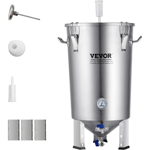 VEVOR Pressure Fermenter 15 PSI, 8 Gal/30L All-in-One Stainless Steel Conical Secondary Fermentation Bucket, for Wine, Beer Brewing Equipment(8 Gal-Fermenter1.0)