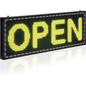 VEVOR Programmable LED Sign, P10 Full Color Flexible Digital Scrolling Panel, DIY Custom Text Pattern GIF Display Board, Bluetooth APP Control Message Shop Sign for Store Business Advertising (27×14 in)(40×14 in)