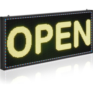 VEVOR Programmable LED Sign, P10 Full Color Flexible Digital Scrolling Panel, DIY Custom Text Pattern GIF Display Board, Bluetooth APP Control Message Shop Sign for Store Business Advertising (27×14 in)(40×18 in)
