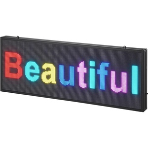VEVOR Programmable LED Sign, P10 Full Color LED Scrolling Panel, DIY Custom Text Pattern Display Board, WIFI USB Control Message Shop Sign for Store Business Party Bar Advertising 52″x8″(40″x14″)